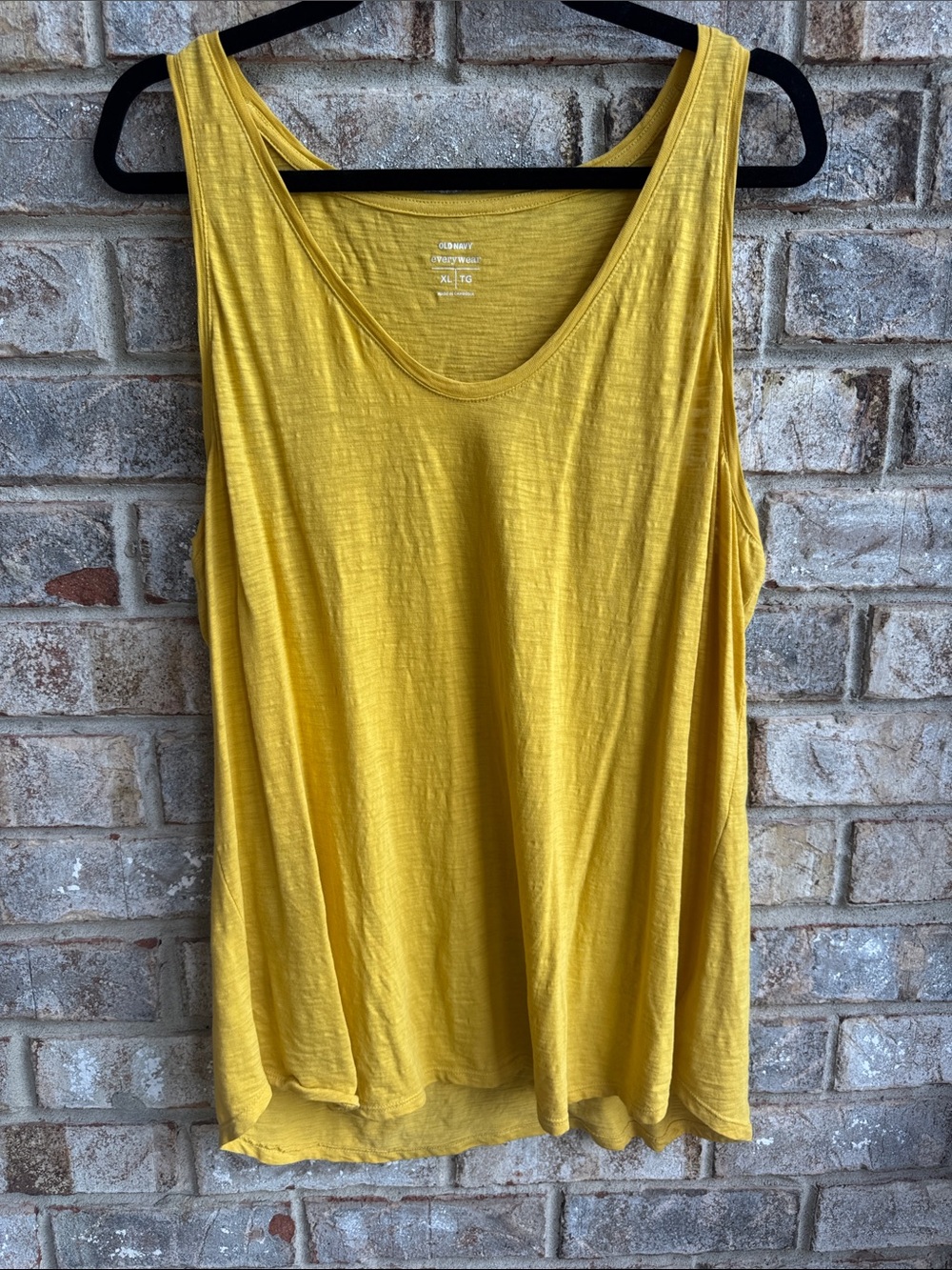 Old Navy Mustard Yellow Scoop Neck Tank Top